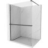 Mexen Kioto+ душ екран с рафт Walk-in 90 x 200 см, прозрачен, черен - 800-090-121-70-00