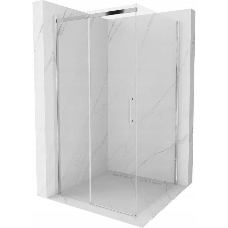 Mexen Omega плъзгаща се душ кабина 100 x 100 см, прозрачно, хром - 825-100-100-01-00