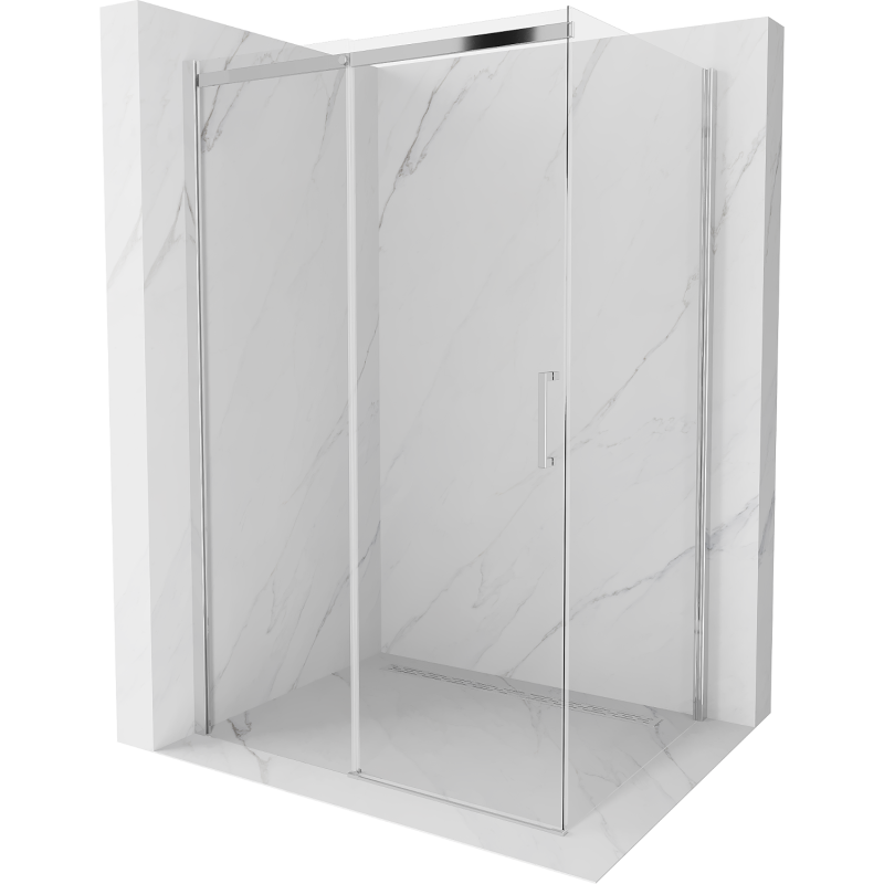 Mexen Omega разтегателна душ кабина 120 x 80 см, прозрачна, хром - 825-120-080-01-00