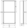 Mexen X-Wall-NR рафт без фланец с рафт 60 x 30 см, четкавано gun gray - 19E1603010S