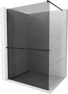 Mexen Kioto+ Душ стена с рафт Walk-in 120 x 200 см, графит, черна - 800-120-121-70-40