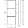 Mexen X-Wall-NR вдлъбната етажерка без фланец с рафт 90 x 30 см, четкана мед