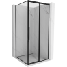 Mexen Rox плъзгаща се душ кабина дясна 120 x 120 см, черна рамка, черна - 8C2-120-120-70-70-P