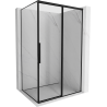 Mexen Rox плъзгаща се душ кабина дясна 140 x 120 см, черна рамка, черна - 8C2-140-120-70-70-P