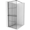 Mexen Kioto+ душ кабина с рафт Walk-in 70 x 200 см, черна решетка, черна - 800-070-121-70-77