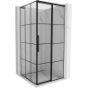 Mexen Rox L плъзгаща се дясна душ кабина 90 x 90 см, черна решетка, черна - 8C2L-090-090-70-77-P