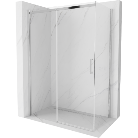 Mexen Omega плъзгаща се душ кабина 140 x 80 см, прозрачна, хром - 825-140-080-01-00