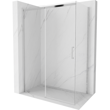 Mexen Omega плъзгаща се душ кабина 150 x 80 см, прозрачна, хром - 825-150-080-01-00