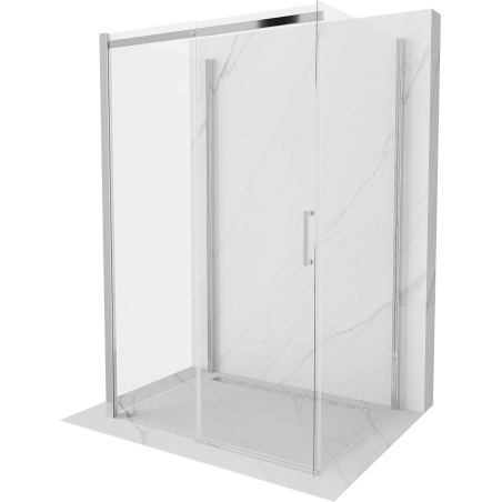 Mexen Omega душ кабина 3-стенна, плъзгаща се 100 x 80 см, прозрачен, хром - 825-100-080-01-00-3S