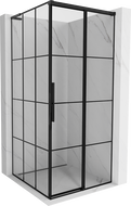 Mexen Rox L плъзгаща се душ кабина дясна 120 x 120 см, черна решетка, черна - 8C2L-120-120-70-77-P