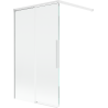 Mexen Rox 2-крилен плъзгащ се параван за баня 100 x 150 см, прозрачен, бял - 8C9-100-003-20-00