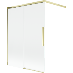 Mexen Rox параван за вана с две плъзгащи се врати 120 x 150 см, прозрачен, златен - 8C9-120-003-50-00