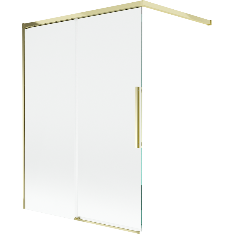 Mexen Rox параван за вана с две плъзгащи се врати 120 x 150 см, прозрачен, златен - 8C9-120-003-50-00