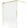 Mexen Rox параван за вана с две плъзгащи се врати 120 x 150 см, прозрачен, златен - 8C9-120-003-50-00