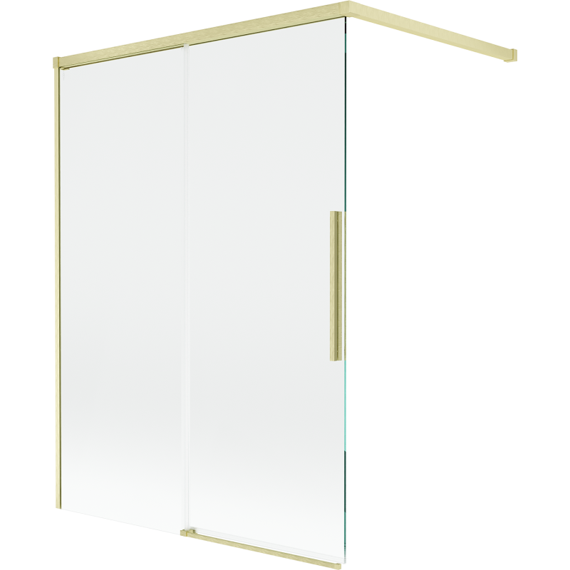 Mexen Rox параван за вана 2-крилен плъзгащ се 120 x 150 см, прозрачен, златист четкан - 8C9-120-003-55-00