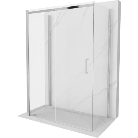 Mexen Omega душ кабина 3-стенна, плъзгаща се 140 x 80 см, прозрачна, хром - 825-140-080-01-00-3S