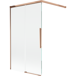 Mexen Rox параван за вана 2-крилен плъзгащ 100 x 150 cm, прозрачен, розово злато - 8C9-100-003-60-00