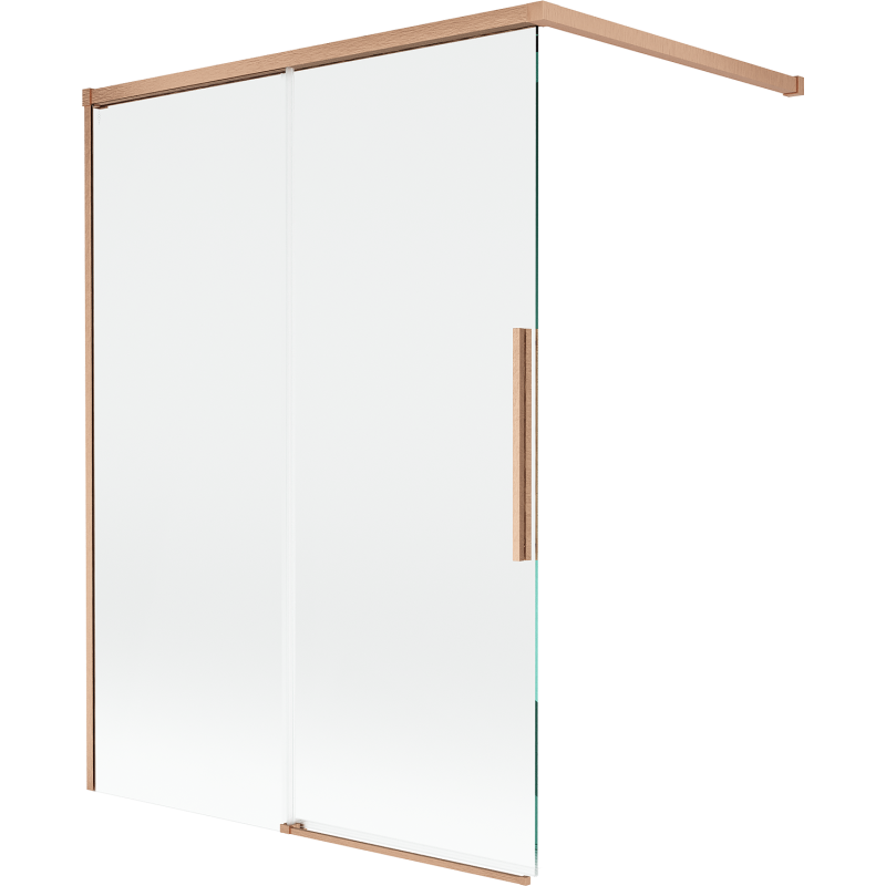 Mexen Rox параван за вана 2-крилен плъзгащ се 120 x 150 см, прозрачен, четкана мед - 8C9-120-003-65-00