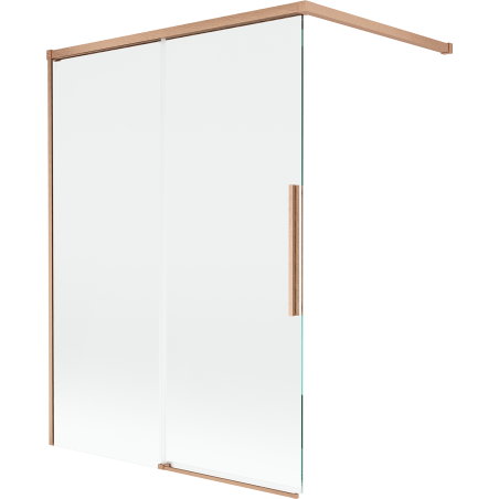 Mexen Rox параван за вана 2-крилен плъзгащ се 120 x 150 см, прозрачен, четкана мед - 8C9-120-003-65-00