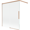 Mexen Rox параван за вана с 2 крила, плъзгащ се, 140 x 150 см, прозрачен, четкана мед - 8C9-140-003-65-00