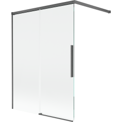 Mexen Rox двукрилен душ параван, плъзгащ се 120 x 150 cm, прозрачен, матов сив -
