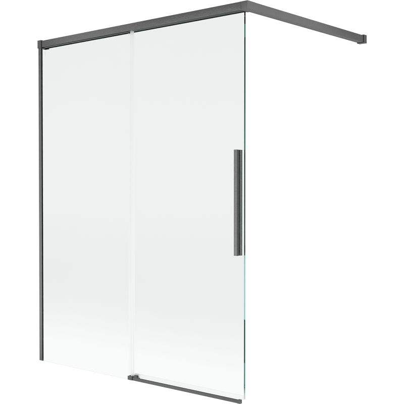 Mexen Rox двукрилен душ параван, плъзгащ се 120 x 150 cm, прозрачен, матов сив -