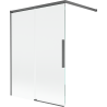 Mexen Rox двукрилен душ параван, плъзгащ се 120 x 150 cm, прозрачен, матов сив -