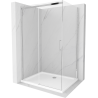 Mexen Omega плъзгаща се душ кабина 100 x 80 см, прозрачна, хром + корито Flat - 825-100-080-01-00-4010