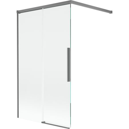 Mexen Rox двукрилен подвижен параван за вана 100 x 150 см, прозрачен, Gun Metal - 8C9-100-003-95-00