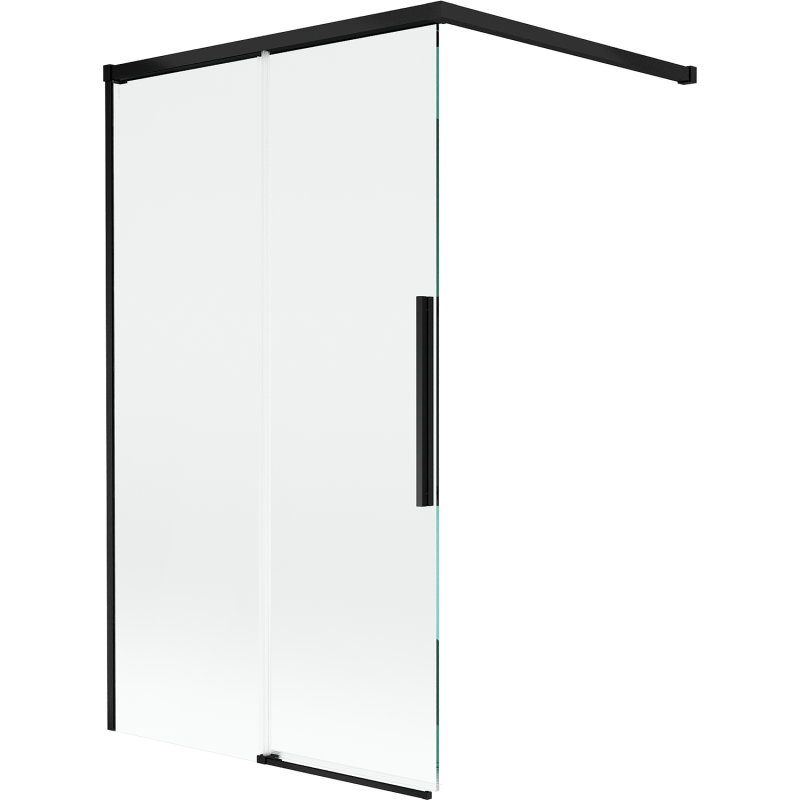 Mexen Rox параван за вана 2-крилен плъзгащ се 100 x 150 см, прозрачен, черен - 8C9-100-003-70-00