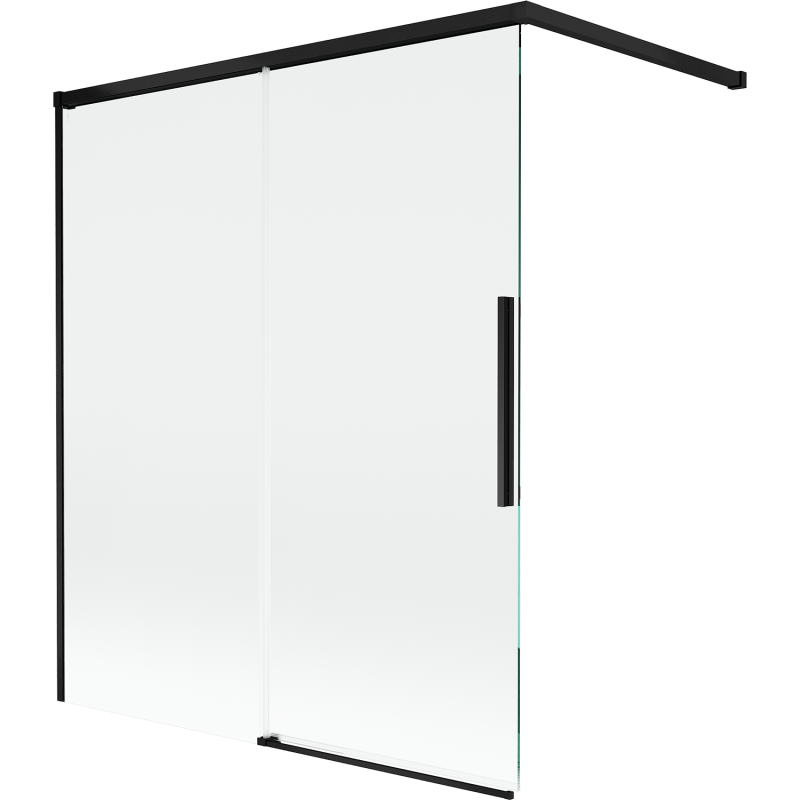 Mexen Rox двукрилен плъзгащ се параван за вана 140 x 150 cm, прозрачен, черен - 8C9-140-003-70-00