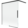Mexen Rox двукрилен плъзгащ се параван за вана 140 x 150 cm, прозрачен, черен - 8C9-140-003-70-00