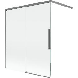 Mexen Rox параван за вана, 2-крилен плъзгащ се 120 x 150 см, прозрачен, оръжеен метал - 8C9-120-003-95-00