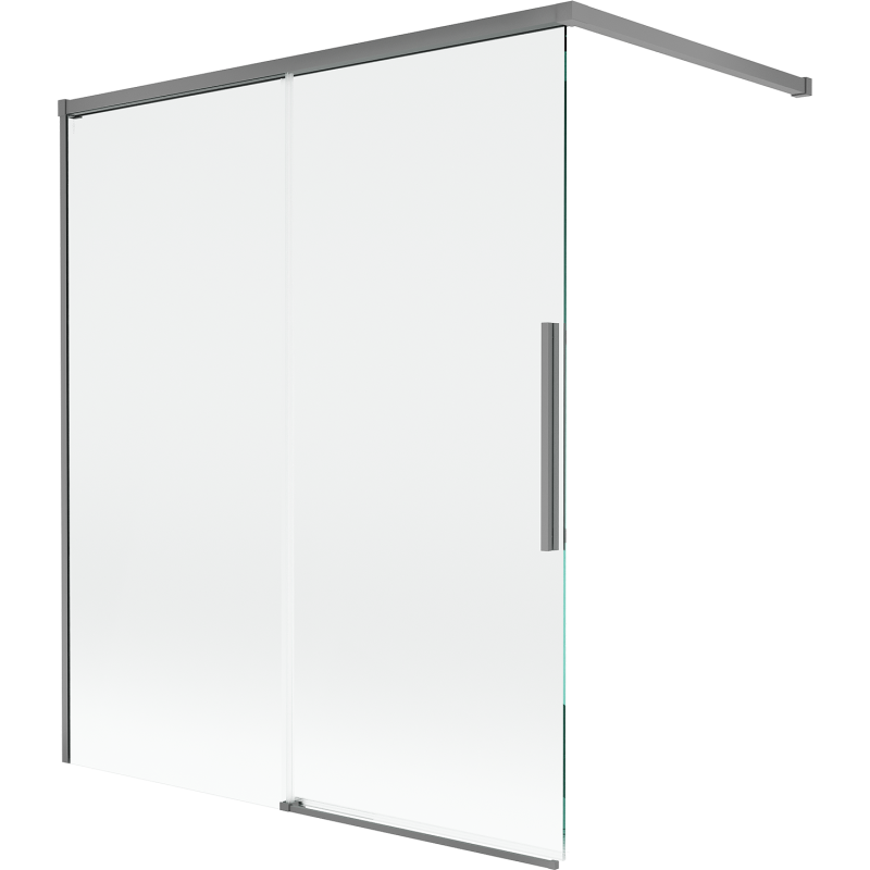 Mexen Rox параван за вана, 2-крилен плъзгащ се 120 x 150 см, прозрачен, оръжеен метал - 8C9-120-003-95-00