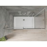 Mexen Omega раздвижна душ кабина 130 x 70 см, прозрачна, хром + поддушник Flat