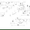 Mexen Orio баня шкаф 45 см с мивка Vela, 1 чекмедже, графит мат/бял мат - 91A10-04547-1-BF66-W23M01
