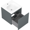 Mexen Orio шкаф за баня 45 cm с мивка Vela, 1 чекмедже, графит мат/бял мат - 91A10-04547-1-BF66-W23M01