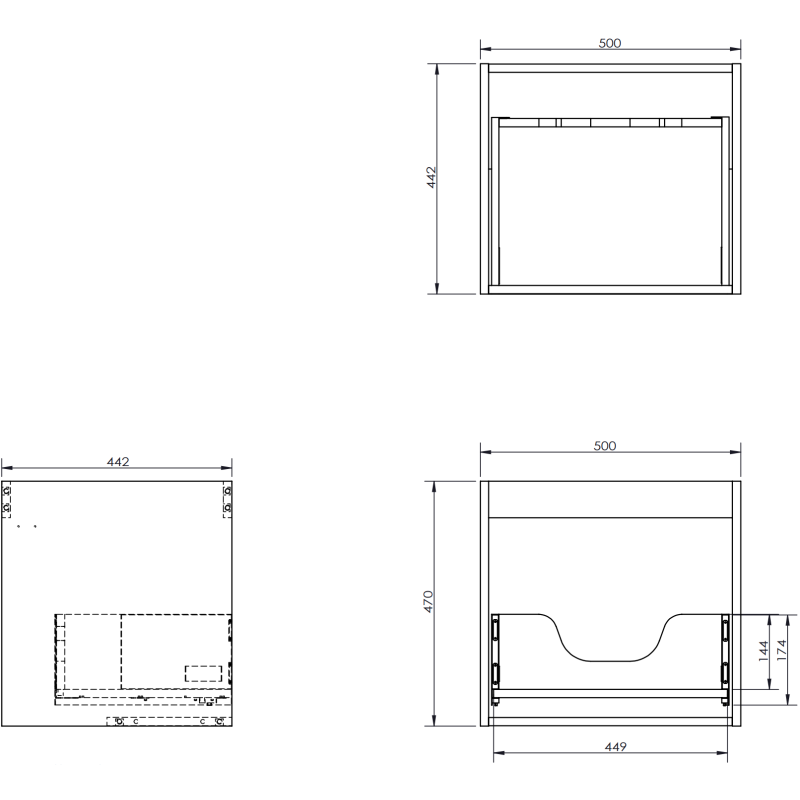 Mexen Orio шкаф за баня 50 см с мивка Vela, 1 чекмедже, бял гланц - 91A10-05047-1-BF00-W23M00