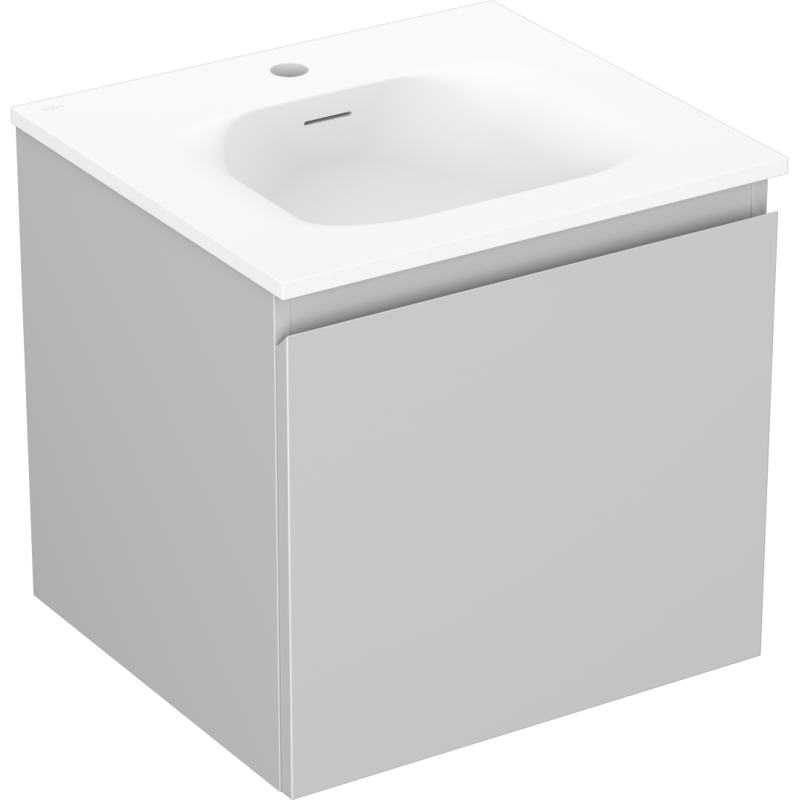 Mexen Orio шкафче за баня 50 см с мивка Vela, 1 чекмедже, сив мат/бял мат - 91A10-05047-1-BF62-W23M01