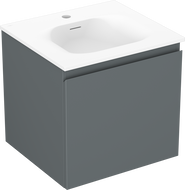 Mexen Orio шкаф за баня 50 см с мивка Vela, 1 чекмедже, мат графит/мат бяло - 91A10-05047-1-BF66-W23M01