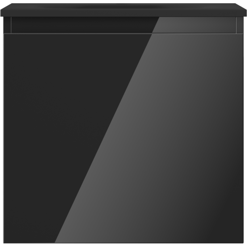 Mexen Orio шкаф за баня 50 см с мивка Vela, 1 чекмедже, черен гланц/черен мат - 91A10-05047-1-BF70-W23M71