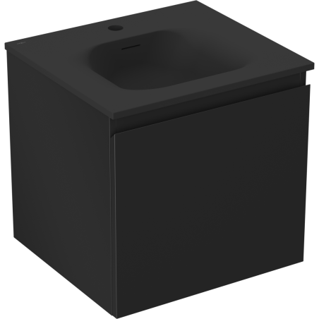 Mexen Orio шкаф за баня 50 см с мивка Vela, 1 чекмедже, черен мат - 91A10-05047-1-BF71-W23M71