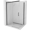 Mexen Omega плъзгаща се душ кабина 100 x 80 см, прозрачна, черна - 825-100-080-70-00