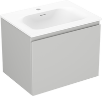 Mexen Orio шкаф за баня 60 cm с умивалник Vela, 1 чекмедже, сив мат/бял мат - 91A10-06047-1-BF62-W23M01