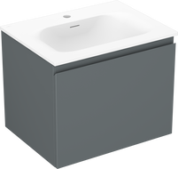 Mexen Orio шкаф за баня 60 см с мивка Vela, 1 чекмедже, мат графит/мат бяло