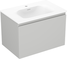 Mexen Orio шкафче за баня 70 см с мивка Vela, 1 чекмедже, сиво мат/бяло мат