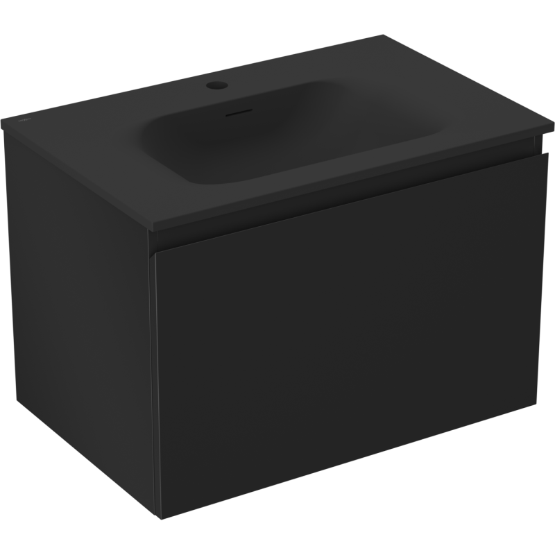 Mexen Orio шкаф за баня 70 см с мивка Vela, 1 чекмедже, черен мат - 91A10-07047-1-BF71-W23M71