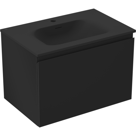 Mexen Orio шкаф за баня 70 см с мивка Vela, 1 чекмедже, черен мат - 91A10-07047-1-BF71-W23M71