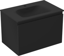 Mexen Orio шкаф за баня 70 см с мивка Vela, 1 чекмедже, черен мат - 91A10-07047-1-BF71-W23M71