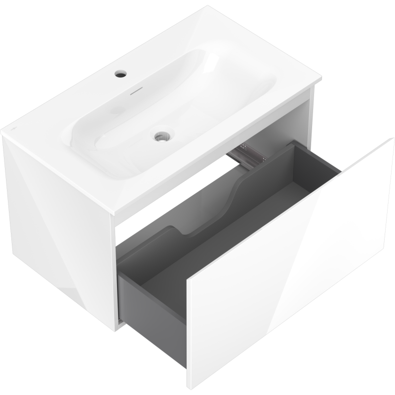 Mexen Orio шкаф баня 80 см с мивка Vela, 1 чекмедже, бял гланц - 91A10-08047-1-BF00-W23M00